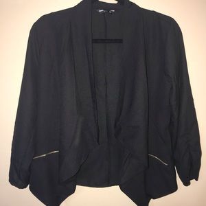 Black Chiffon Blazer